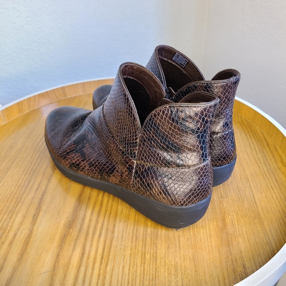 Fitflop Supermod Brown Snakeprint Ankle Boot - Picture 4 of 10
